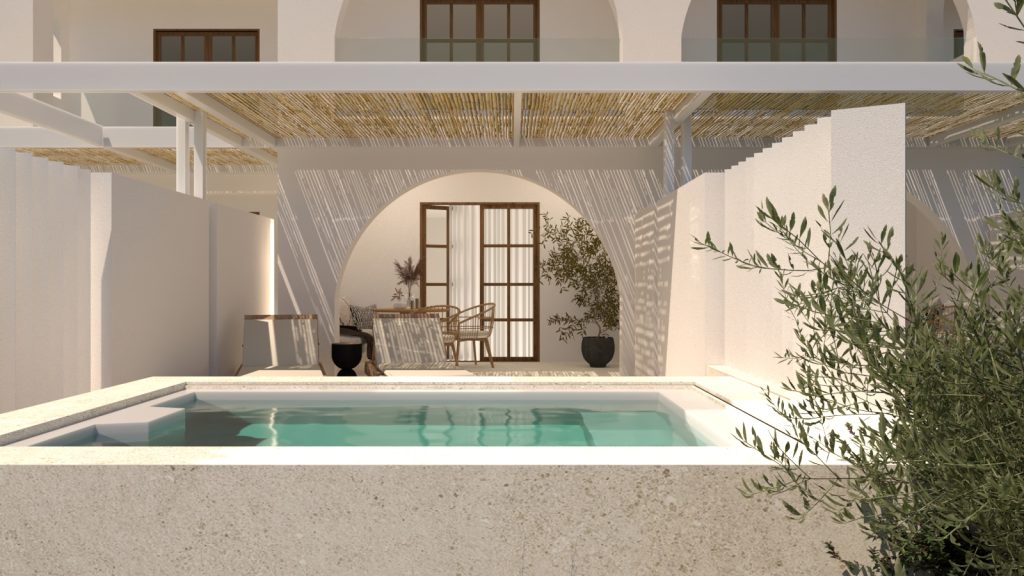 Double Room with Private Pool Land View