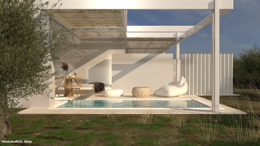 Double Room with Private Pool Land View